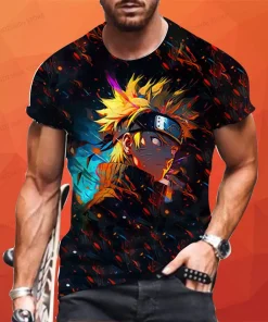 t-shirts inspired by popular anime like Naruto