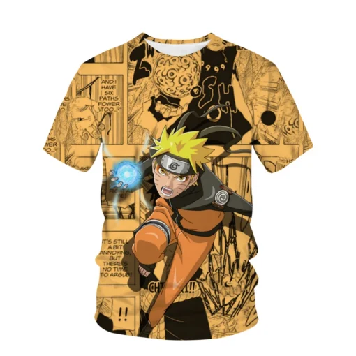 t-shirts inspired by popular anime like Naruto