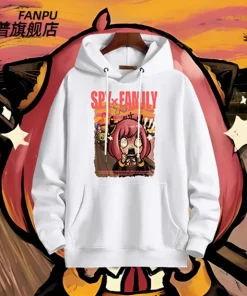 Anime SPY×FAMILY Anya Forger Hooded Hoodie Cosplay Autumn Winter Men Women Coat Loose Jacket Tops