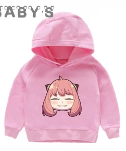 Anime Spy x Family Anya Twilight Print Cartoon Kids Hoodies Boys Girls Sweatshirts Children Clothes Cotton Baby Tops