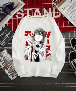 Chainsaw Man Hoodie Sweatshirts Men Women Makima Cartoon Pullover Harajuku Men's Pochita Anime Hoodie Casual Fashion Clothes