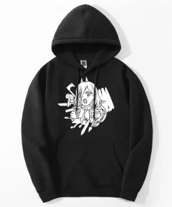 Chainsaw Man Power Hoodies Print Kawaii Anime Hentai Girl Graphic Sweatshirts Manga Cartoon Graphic Streetwear Unisex Pullovers