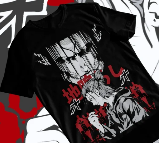 t-shirts inspired by popular anime like Naruto