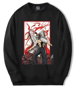 Japanese Anime Hoodie Chainsaw Man Cartoon Clothes Sweatshirts Denji Demon Graphic Hoodies Top Mans Sportswear Hip Hop Hoody