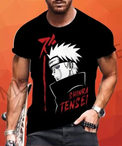 t-shirts inspired by popular anime like Naruto